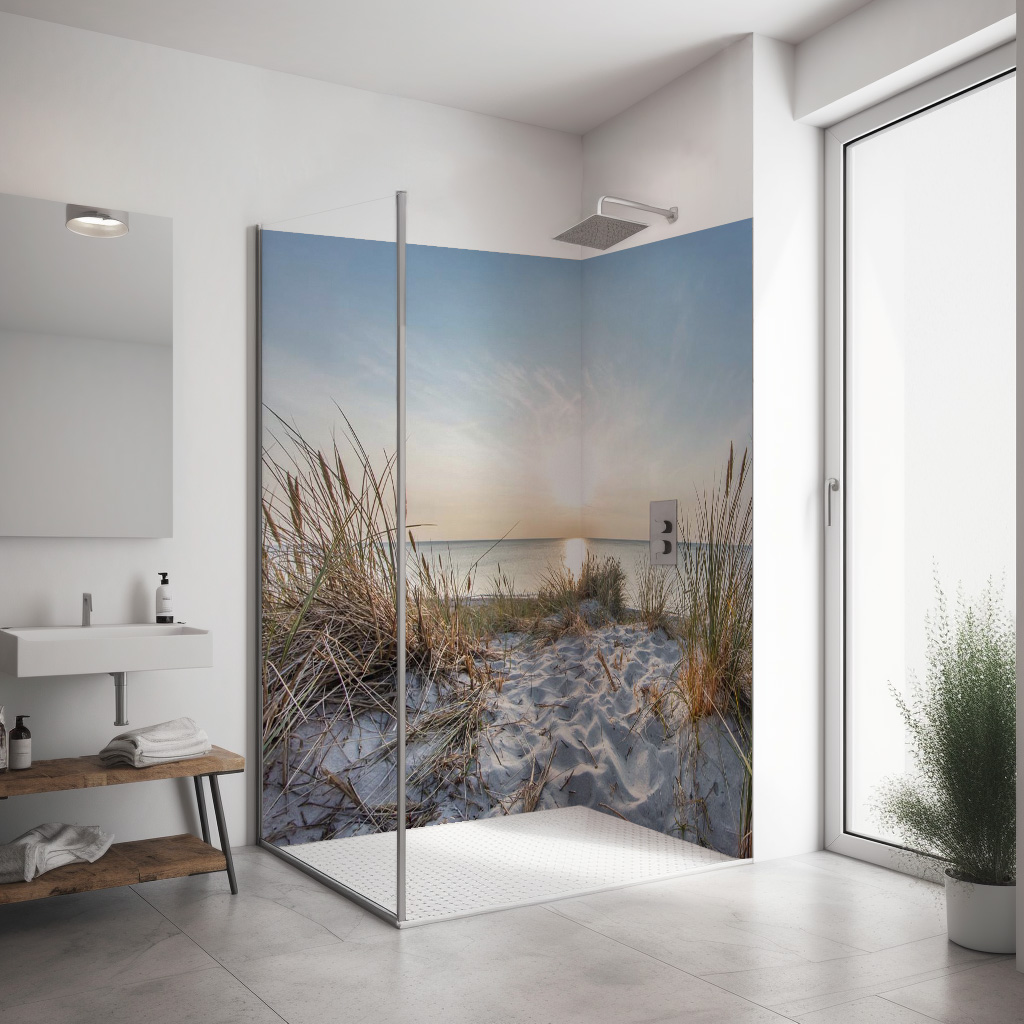 PlateART Eck Duschrückwand Nordsee MAR_48_22