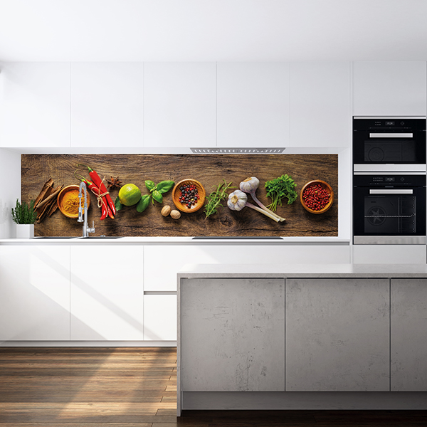 PlateART Küchenrückwand Kräuter & Gewürze