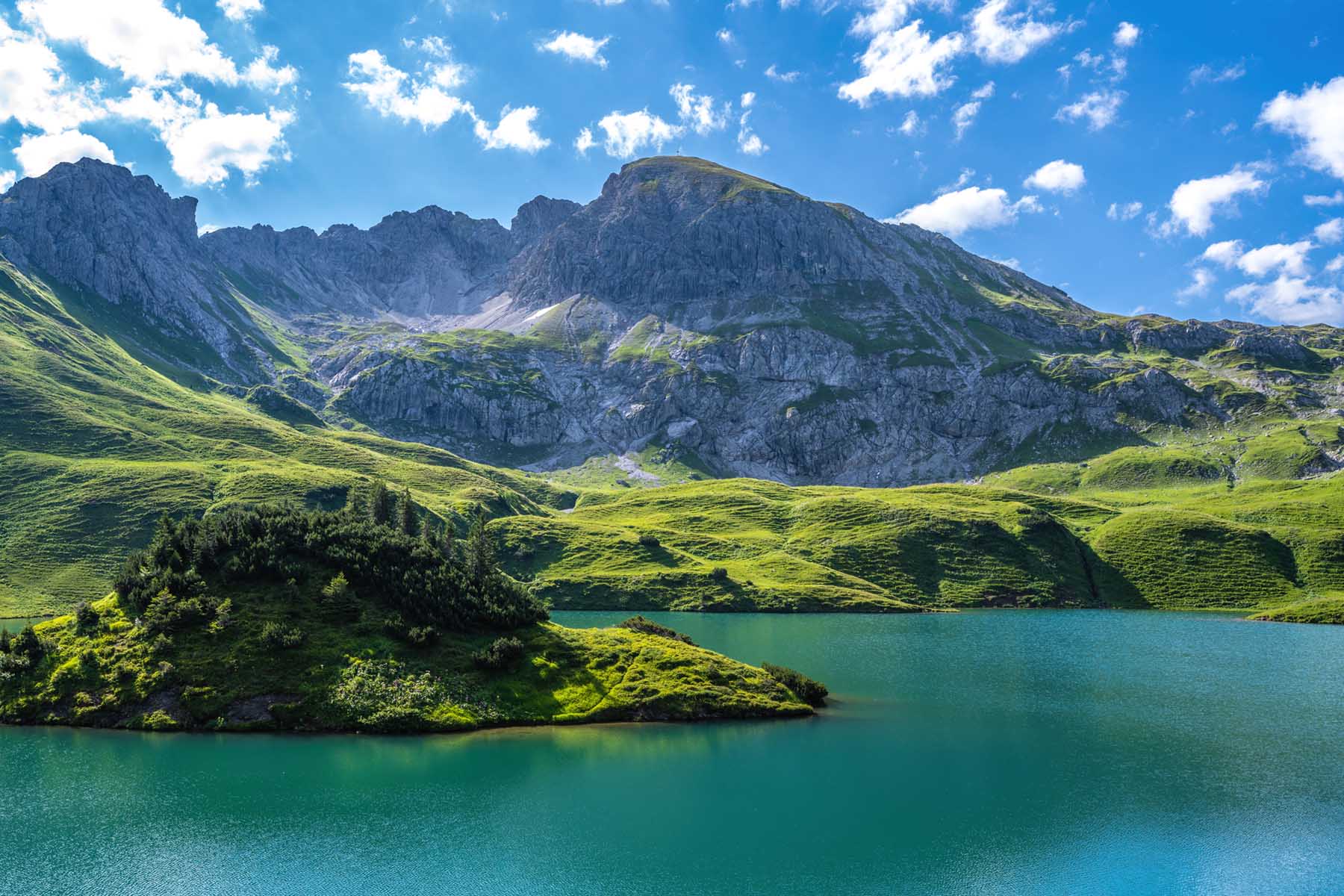 PlateART Duschrückwand Bergsee