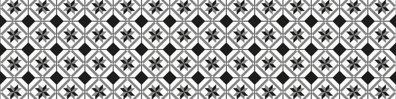 PlateART Duschrückwand Küchenrückwand Wandverkleidung Fliesenoptik geometrisch schwarzweiß