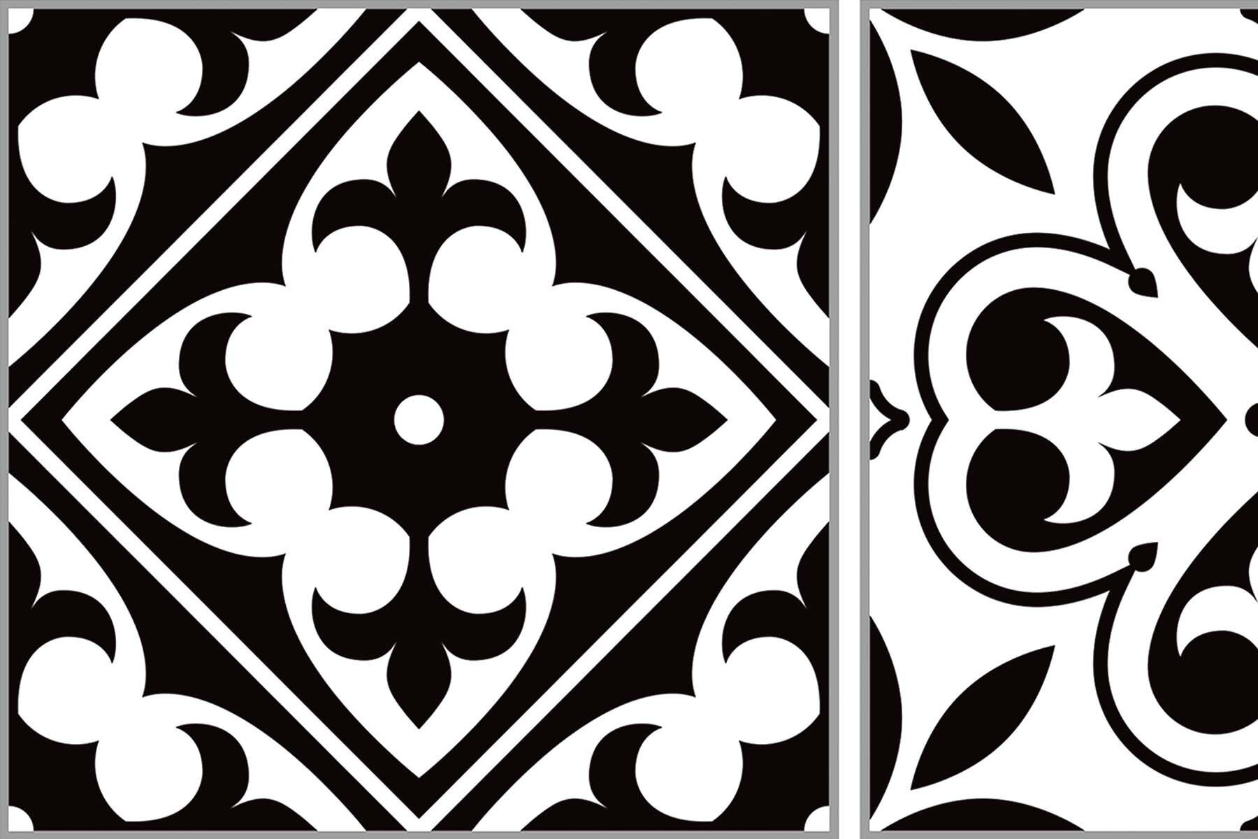 PlateART Duschrückwand Küchenrückwand Wandverkleidung Fliesenoptik schwarz weiß
